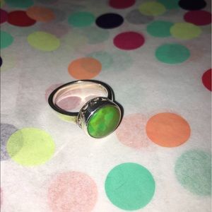 Green Turquoise & Sterling Silver Ring